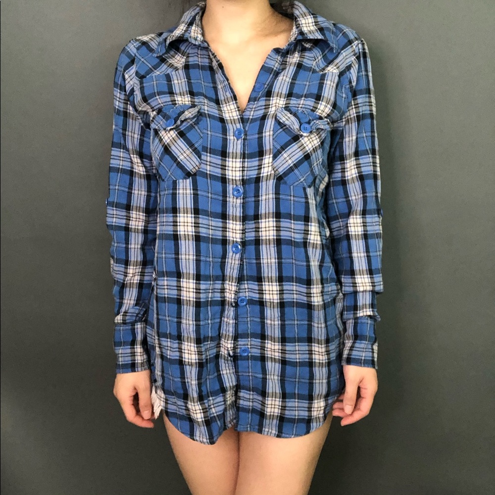 Plaid button down